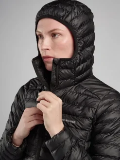 Insulated Jackets-Montane Womens Icarus Hoodie - Black