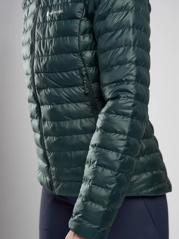 Insulated Jackets-Montane Womens Icarus Hoodie - Deep Forest