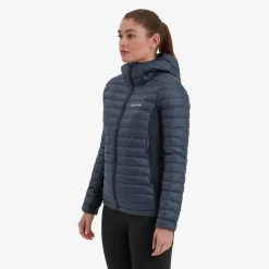 Insulated Jackets-Montane Womens Icarus Lite Hoodie - Eclipse Blue