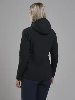 Softshell Jackets-Montane Womens Khamsin Hoodie - Black
