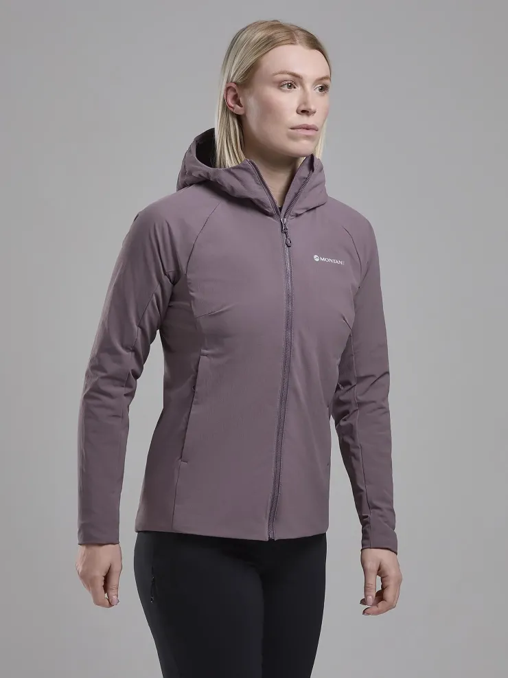 Softshell Jackets-Montane Womens Khamsin Hoodie - Moonscape