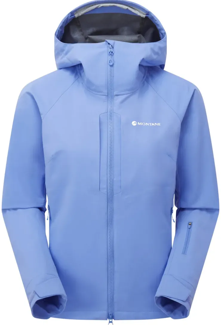 Softshell Jackets-Montane Womens Nordes Hoodie - Cornflower