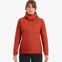 Waterproof Jackets-Montane Womens Phase Nano Jacket - Saffron Red