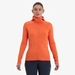 Fleece & Mid Layer-Montane Womens Protium Hoodie - Tigerlily
