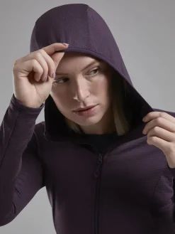 Fleece & Mid Layer-Montane Womens Protium Hoodie - Mulberry