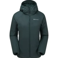 Insulated Jackets-Montane Womens Respond Hoodie - Deep Forest