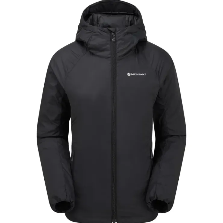 Insulated Jackets-Montane Womens Respond Hoodie - Black