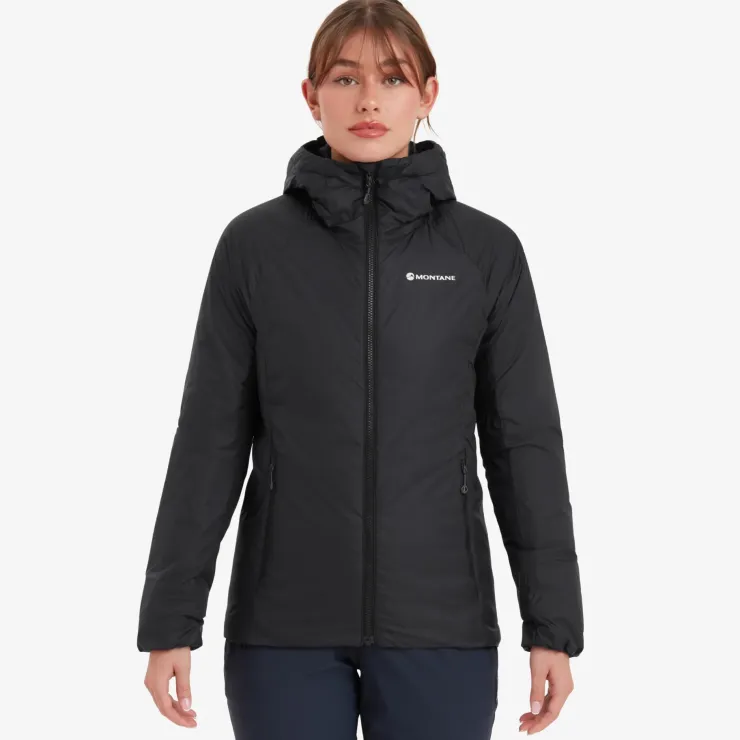 Insulated Jackets-Montane Womens Respond Hoodie - Black