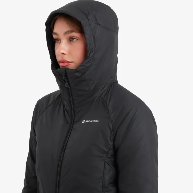 Insulated Jackets-Montane Womens Respond Hoodie - Black