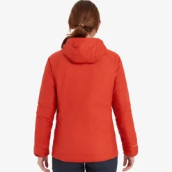 Insulated Jackets-Montane Womens Respond Hoodie - Saffron Red