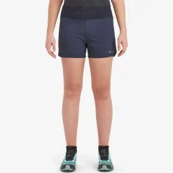 Shorts & Skirts-Montane Womens Slipstream Twin Skin Shorts - Eclipse Blue