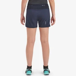 Shorts & Skirts-Montane Womens Slipstream Twin Skin Shorts - Eclipse Blue