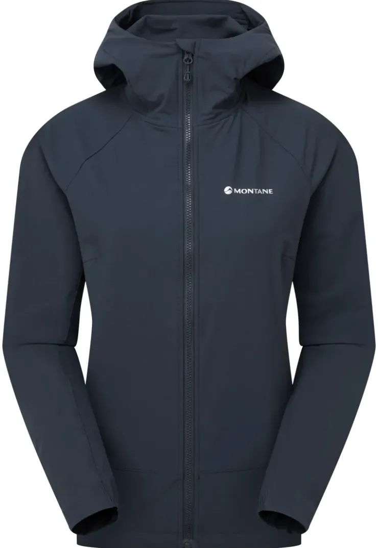 Softshell Jackets-Montane Womens Tenacity Hoodie - Eclipse Blue