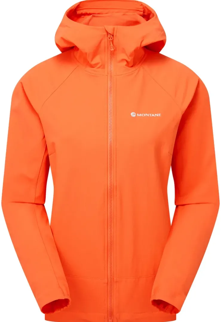 Softshell Jackets-Montane Womens Tenacity Hoodie - Tigerlily