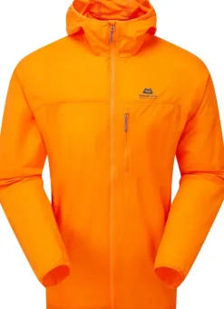 Softshell Jackets-Mountain Equipment Mens Aerofoil Hooded Jacket - Ember