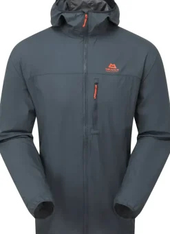 Softshell Jackets-Mountain Equipment Mens Aerofoil Hooded Jacket - Blue Nights
