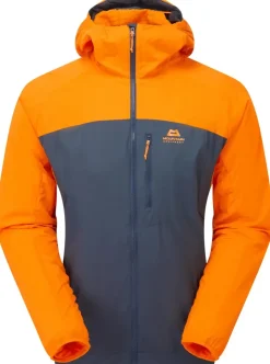 Softshell Jackets-Mountain Equipment Mens Aerotherm Jacket - Blue Nights-Ember