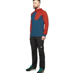 T-Shirts & Baselayers-Mountain Equipment Mens Aiguille Hooded Top - Dusk-Red Rock