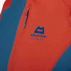 T-Shirts & Baselayers-Mountain Equipment Mens Aiguille Hooded Top - Dusk-Red Rock