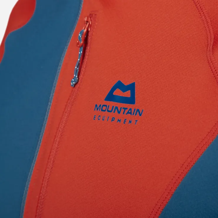 T-Shirts & Baselayers-Mountain Equipment Mens Aiguille Hooded Top - Dusk-Red Rock
