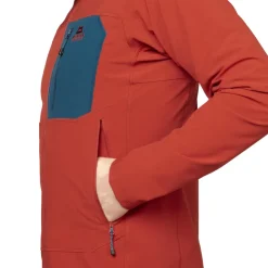 Softshell Jackets-Mountain Equipment Mens Arrow 1/4 Zip - Anvil-Redrock