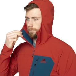 Softshell Jackets-Mountain Equipment Mens Arrow 1/4 Zip - Vine-Anvil Grey