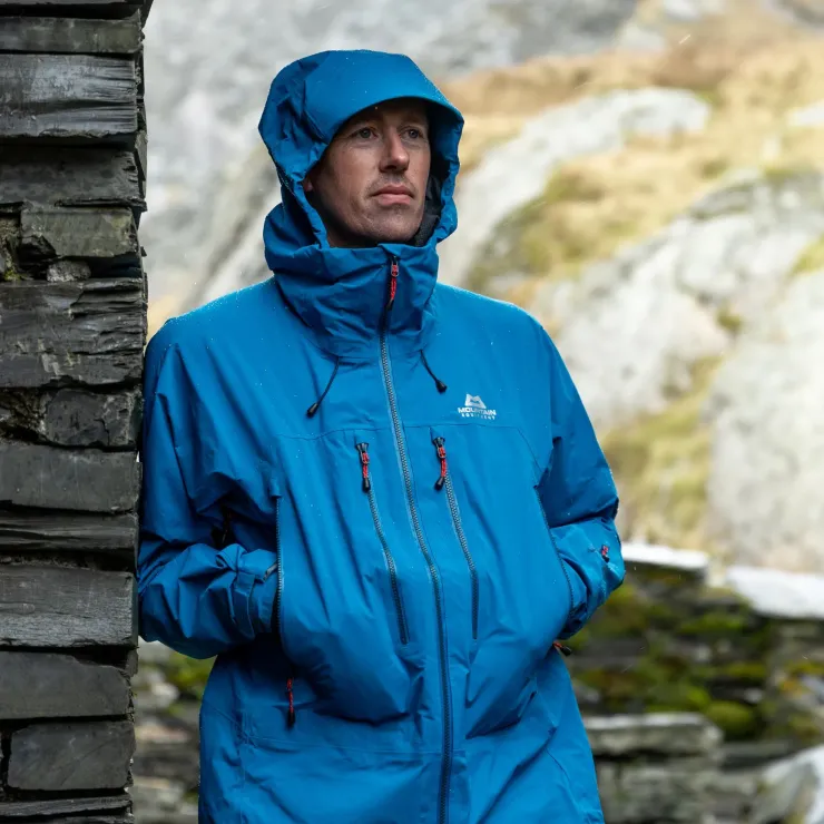 Waterproof Jackets-Mountain Equipment Mens Changabang Jacket - Mykonos Blue