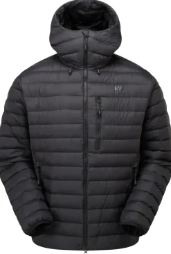Insulated Jackets-Mountain Equipment Mens Earthrise Hooded Jacket - Black-Black
