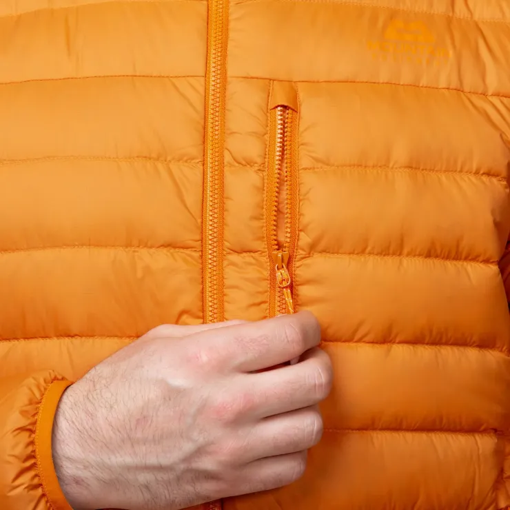 Insulated Jackets-Mountain Equipment Mens Earthrise Hooded Jacket - Dusk-Red Rock