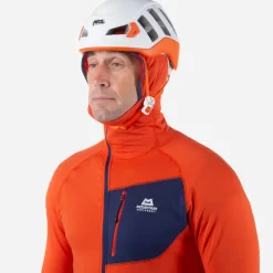 Fleece & Mid Layer-Mountain Equipment Mens Eclipse Hooded Zip-T - Magma-Medieval