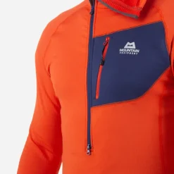 Fleece & Mid Layer-Mountain Equipment Mens Eclipse Hooded Zip-T - Medieval Blue
