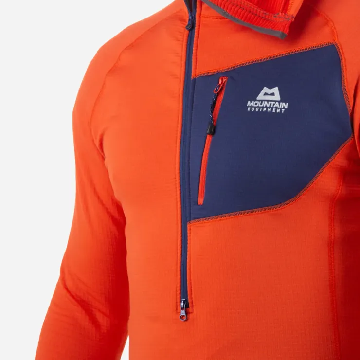 Fleece & Mid Layer-Mountain Equipment Mens Eclipse Hooded Zip-T - Fern