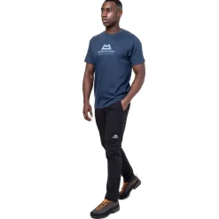 T-Shirts & Baselayers-Mountain Equipment Mens Emblem Tee - Denim Blue