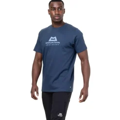 T-Shirts & Baselayers-Mountain Equipment Mens Emblem Tee - Heritage Blue