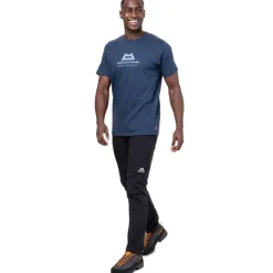 T-Shirts & Baselayers-Mountain Equipment Mens Emblem Tee - Heritage Blue