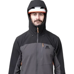Softshell Jackets-Mountain Equipment Mens Frontier Jacket - Anvil Grey-Black