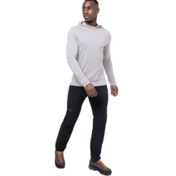 T-Shirts & Baselayers-Mountain Equipment Mens Glace Hooded Top - Mist