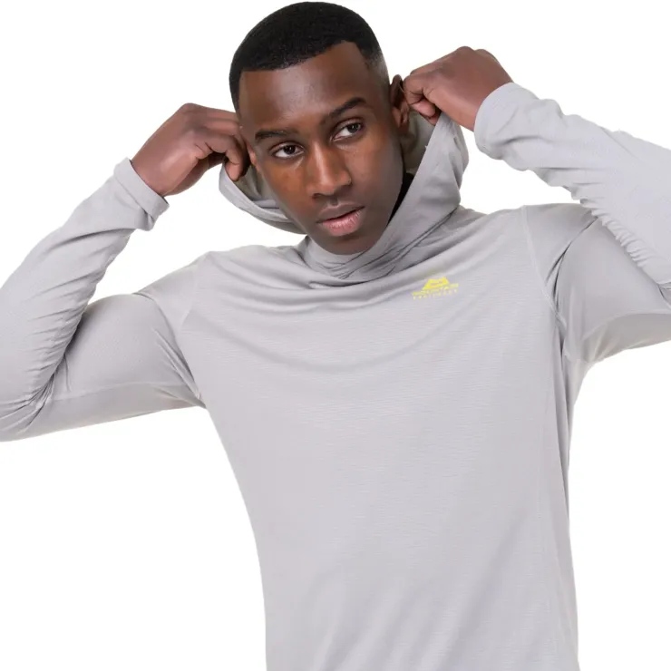 T-Shirts & Baselayers-Mountain Equipment Mens Glace Hooded Top - Mist