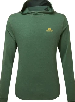 T-Shirts & Baselayers-Mountain Equipment Mens Glace Hooded Top - Fern