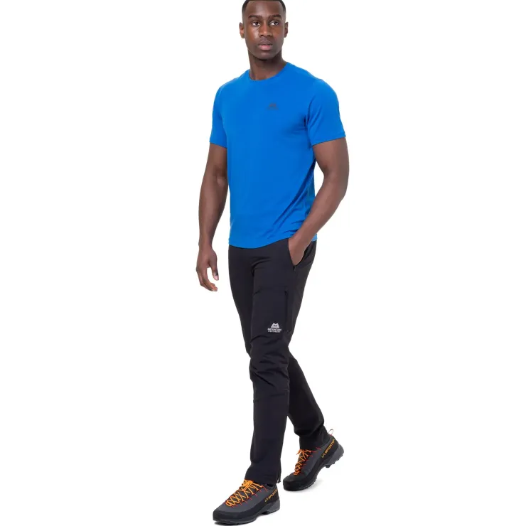 T-Shirts & Baselayers-Mountain Equipment Mens Groundup Tee - Atlantic Blue