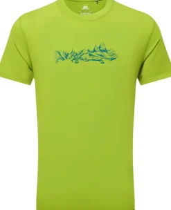 T-Shirts & Baselayers-Mountain Equipment Mens Groundup Skyline Tee - Cactus