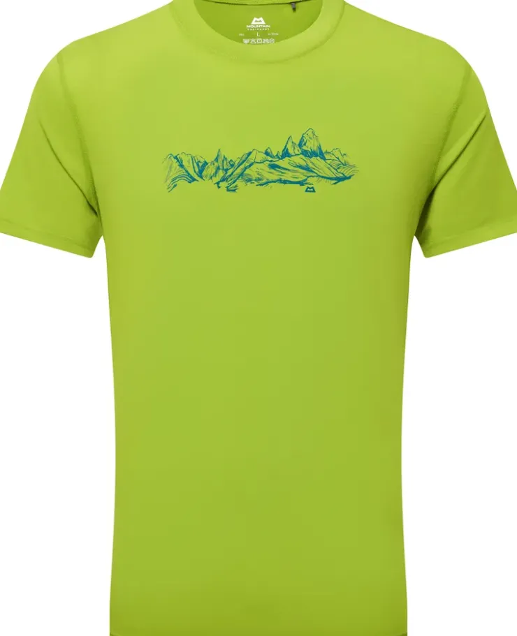 T-Shirts & Baselayers-Mountain Equipment Mens Groundup Skyline Tee - Cactus