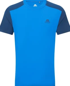 T-Shirts & Baselayers-Mountain Equipment Mens Headpoint Block Tee - Atlantic-Admiral