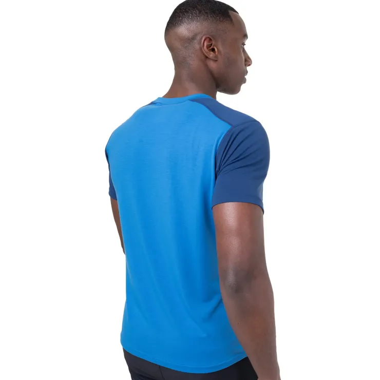 T-Shirts & Baselayers-Mountain Equipment Mens Headpoint Block Tee - Atlantic-Admiral