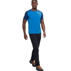 T-Shirts & Baselayers-Mountain Equipment Mens Headpoint Block Tee - Sage-Flint
