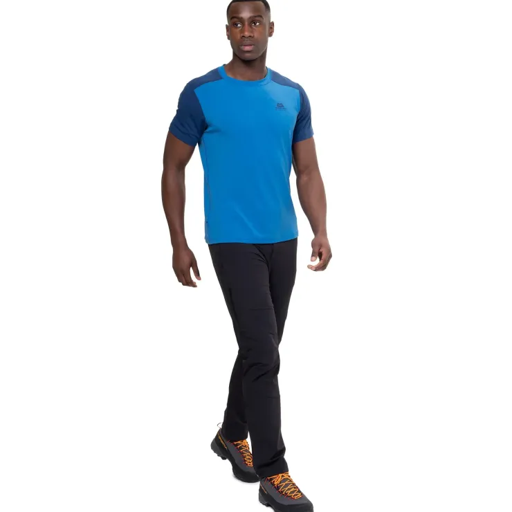 T-Shirts & Baselayers-Mountain Equipment Mens Headpoint Block Tee - Sage-Flint