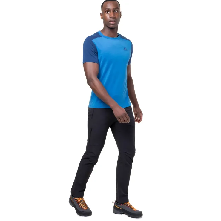T-Shirts & Baselayers-Mountain Equipment Mens Headpoint Block Tee - Sage-Flint