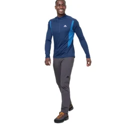 T-Shirts & Baselayers-Mountain Equipment Mens Ignis LS Zip Tee - Cosmos-Dusk