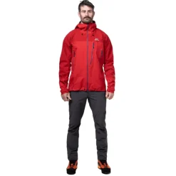 Waterproof Jackets-Mountain Equipment Mens Lhotse Jacket - Imperial Red-Crimson