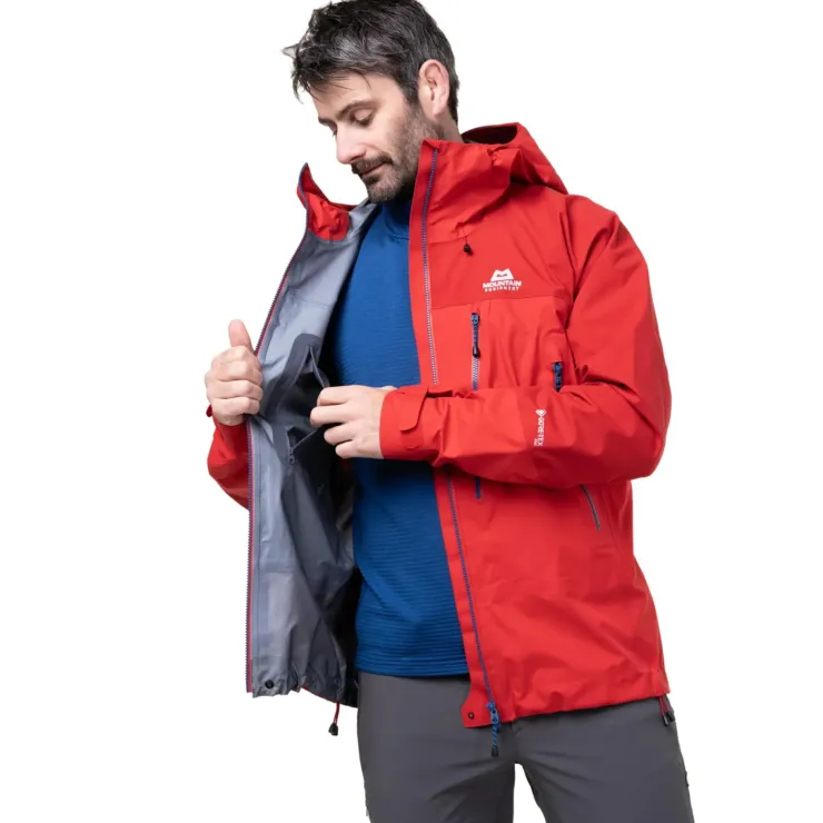 Waterproof Jackets-Mountain Equipment Mens Lhotse Jacket - Anvil Grey-Black